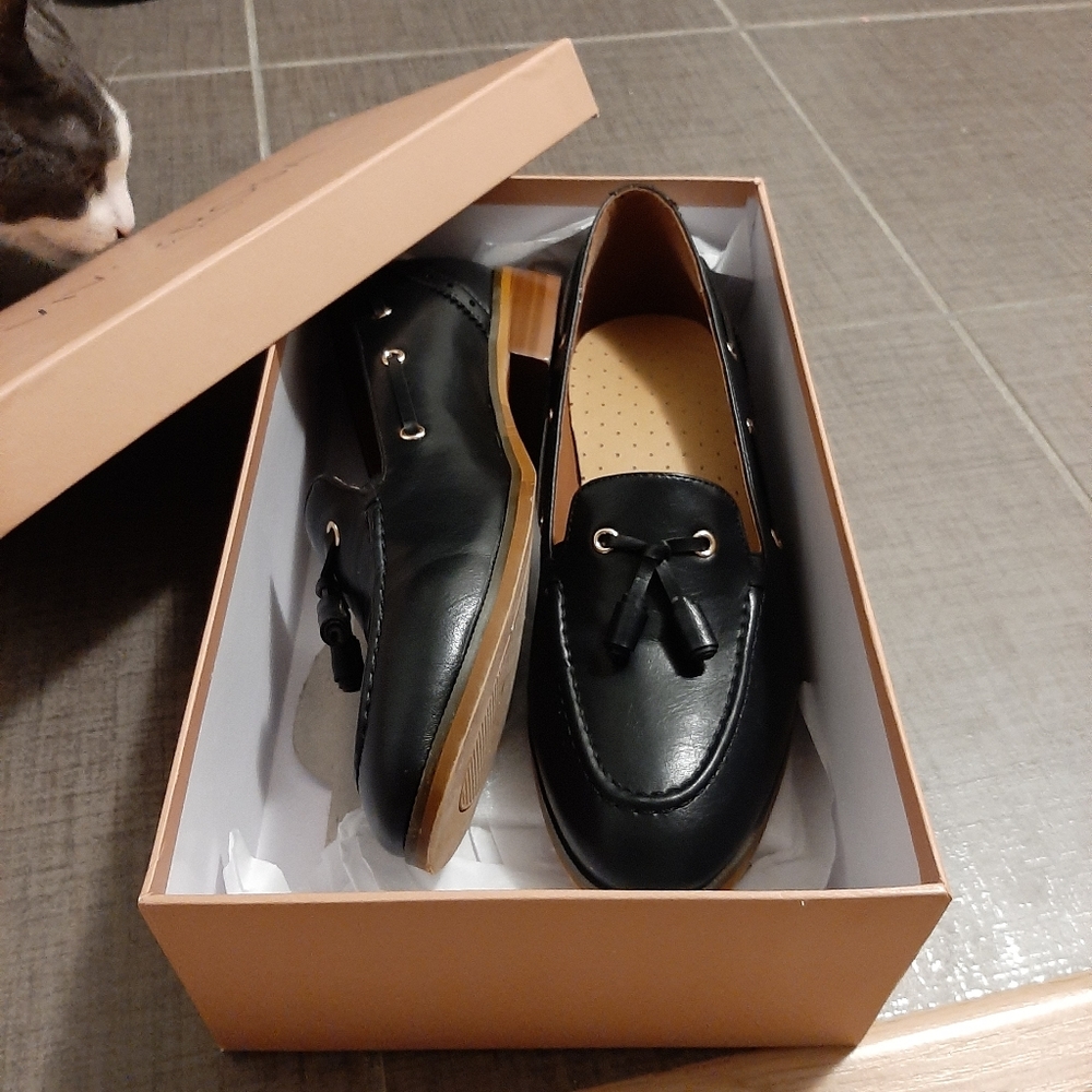 Black Genuine Leather Loafers